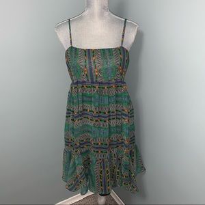 ANTHROPOLOGIE BB. DAKOTA boho print Dress sundress size med summer fairy forest